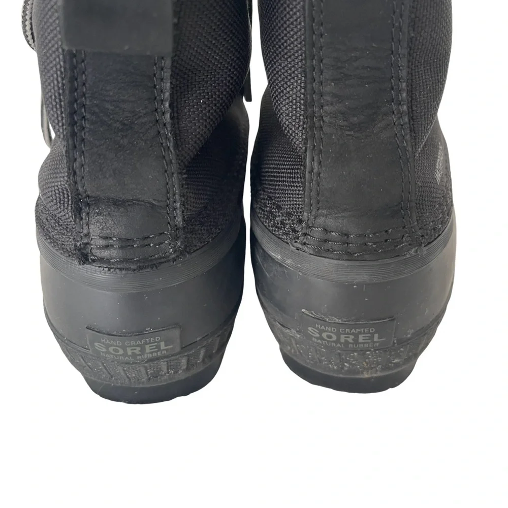 SOREL Cheyanne II Black Waterproof Ankle Lace Up Rubber boots. Size 8